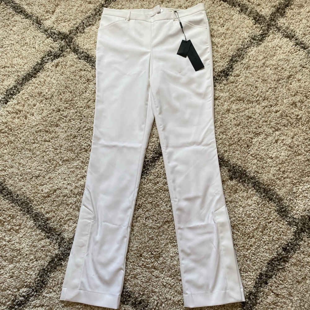 NWT White Linen Halston Heritage Pants - Size 6